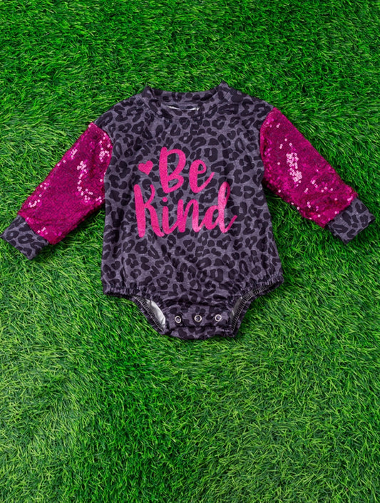 Be kind leopard onesie